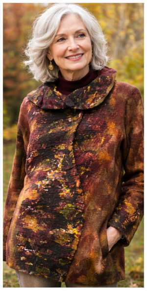 Ősz színei poncsó-kabát