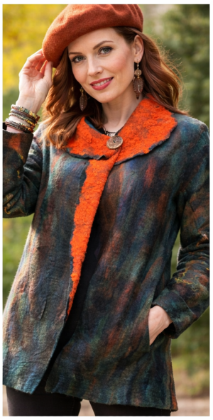 Tavaszi-őszi kabát racka gallérral